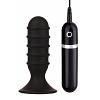 Анальный плаг Menzstuff ribbed torpedo vibr. 4inch blk длина 8.5 см
