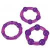 Набор эрекционных колец Ultra Soft and Stretchy Pro Rings purple цвет фиолетовый цена 815 руб