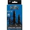 Набор массажеров для анальной стимуляции Menzstuff 3-piece Anal Cone Set Black из Силикон