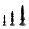 Набор массажеров для анальной стимуляции Menzstuff 3-piece Anal Cone Set Black длина 14.0 см