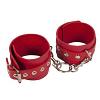Наручники из натуральной кожи Испытание любви, красные