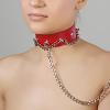 Ошейник красный с цепочкой цвет красный цена 1349 руб