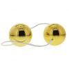 Вагинальные шарики Vibratone Duo Balls Gold Blistercard цвет желтый цена 1117 руб