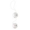 Вагинальные шарики Vibratone Duo Balls Silver Blistercard цвет белый цена 1154 руб