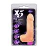 Вибромассажер-фаллоимитатор X5 - 7inch Vibrator цвет телесный цена 1757 руб