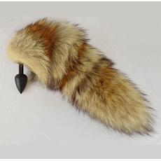 Анальная пробка черная (лиса)