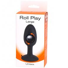 Анальная втулка со смещенным центром тяжести Roll Play Large Black