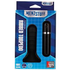 Анальный плаг Menzstuff ribbed torpedo vibr. 4inch blk