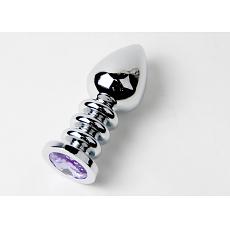 Анальный плаг серебристый Silver Butt Plug Baby Purple