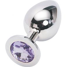 Анальный плаг Silver Butt Plug Baby Purple