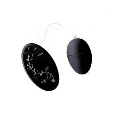 Черное стильное виброяйцо с рисунком
