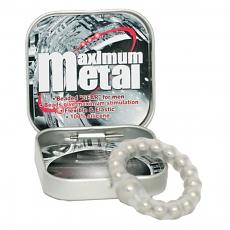 Эрекционное силиконове кольцо с металлическими шариками Maximum Metal