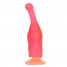 Фактурный гелевый фаллоимитатор на присоске 14 см