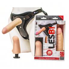 Фаллоимитатор неоскин с поясом Harness Lesbian Series