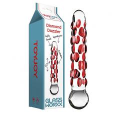 Фаллоимитатор стеклянный Diamond Dazzler Red