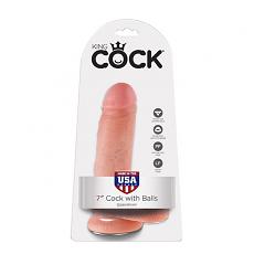 Фаллоимитатор-массажер с мошонкой 7 King Cock