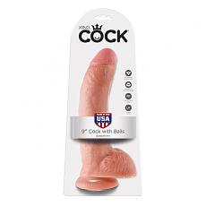Фаллоимитатор-массажер с мошонкой 9 King Cock