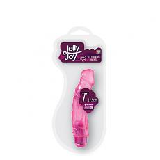 Гелевый вибромассажер Jelly Joy Pink 17 см
