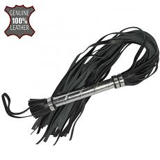Классическая плеть из натуральной кожи чёрного цвета