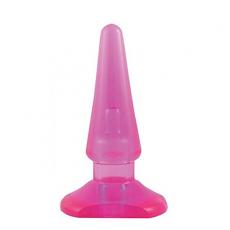 Классический гелевый анальный плаг розовый