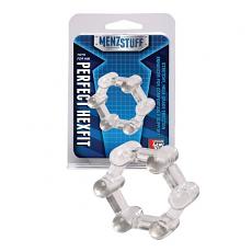 Клиторальный стимулятор-кольцо Menzstuff Perfect Hexfit Clear