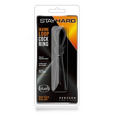 Клиторальный стимулятор-кольцо Stay Hard Silicone Loop Cock Ring Black