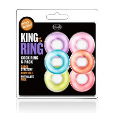 Клиторальный стимулятор-кольцо в наборе Play With Me King Of The Ring 6-pack