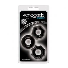 Клиторальный стимулятор-кольцо в наборе Renegade Chubbies Black