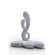 Креативный вибратор из силикона белый с аккумулятором