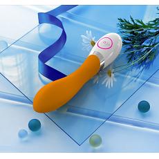 Креативный вибратор из силикона оранжевый