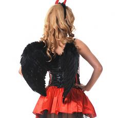 Крылья ангела перьевые черные