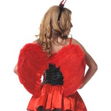 Крылья ангела перьевые красные