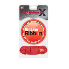 Лента красная из пвх в комплекте с веревкой