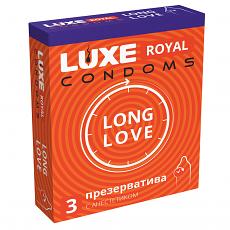 Luxe Royal Long Love Презервативы гладкие продлевающие с добавлением анестетика