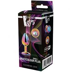 Массажер для анальной стимуляции из металла Gleaming Love Multicolour Plug Small