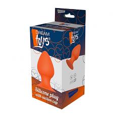 Массажер для анальной стимуляции Orange Plug With Suction Cup 12см