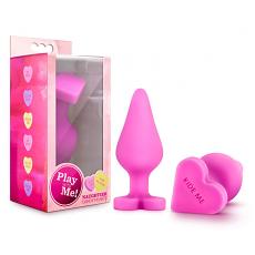 Массажер для анальной стимуляции Play With Me Candy Heart Ride Me Pink