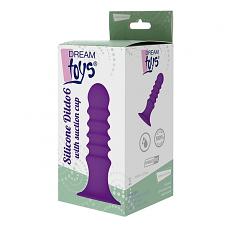Массажер для анальной стимуляции Ribbed Plug With Suction Cup
