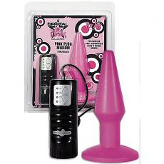 Массажер для анальной стимуляции с вибратором Brutal Pink