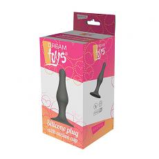 Массажер для анальной стимуляции Silicone Grey Plug With Suction Cup