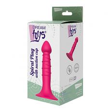 Массажер для анальной стимуляции Spiral Plug With Suction Cup