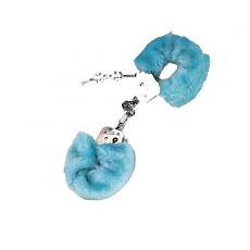 Меховые наручники Голубой топаз