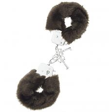 Меховые наручники красного цвета Вишневый ликер