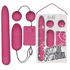 Набор из вибратора и вагинальных шариков Funky Fun Box Pink