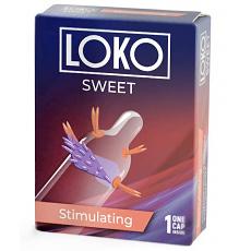 Насадка стимулирующая Loko Sweet с возбуждающим  эффектом
