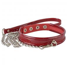 Ошейник узкий с поводком