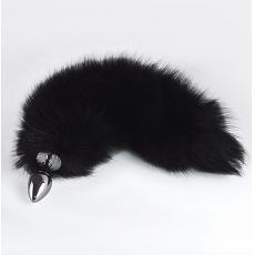 Плуг анальный хром с хвостом, диаметр 2,8 см.