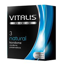 Презервативы Vitalis Германия Premium №3 natural - классические (ширина 53mm)