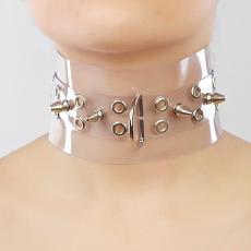 Прозрачный ошейник с фурнитурой