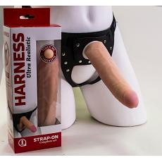 ru730603 Фаллоимитатор - неоскин с поясом Harness в коробке ( strap-on )